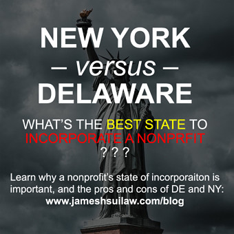 New York versus Delaware - what is the best state to incorporate a 501c3 nonprofit?